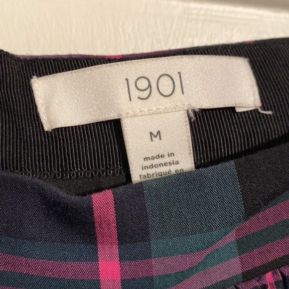 1901 Tartan Skirt Washed Faded Effect with Dotted Tulle Slip and Pockets SIZE M - Picture 3 of 13